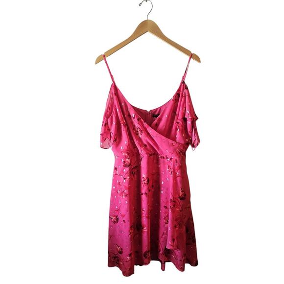 White House Black Market Dress Floral Pink 12 New Without Tags - Picture 4 of 10